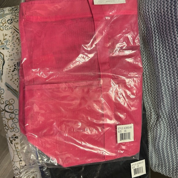 Pink Mesh Tote Bag - Picture 2 of 2